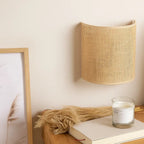 Applique Murale Rotin Naturel Style Bohème & Scandinave