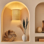 Applique Murale Rotin Naturel Style Bohème & Scandinave
