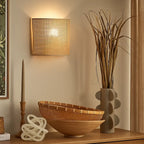 Applique Murale Rotin Naturel Style Bohème & Scandinave