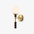 Colette Applique Murale Globe Bois Verre mySite