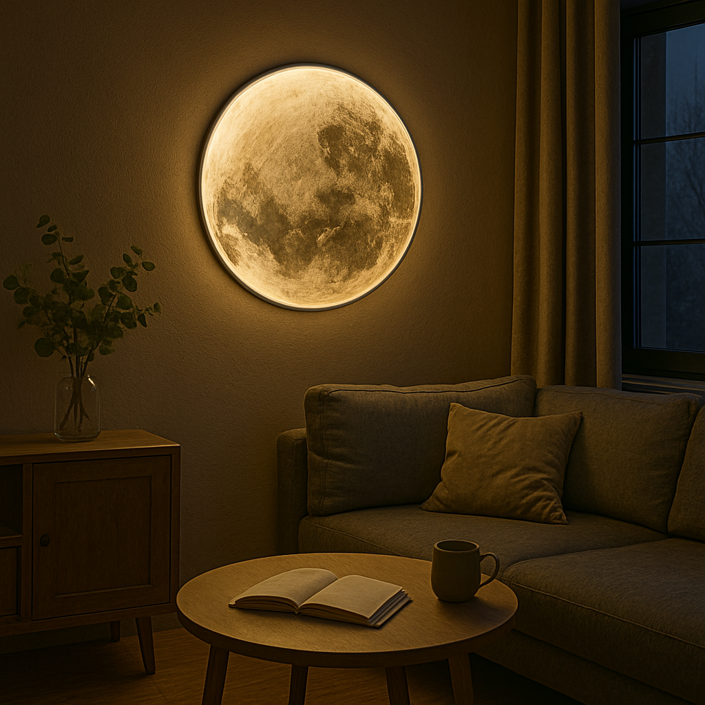 Applique Murale LED Lune Réaliste