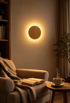 Applique Murale Ronde en Bois