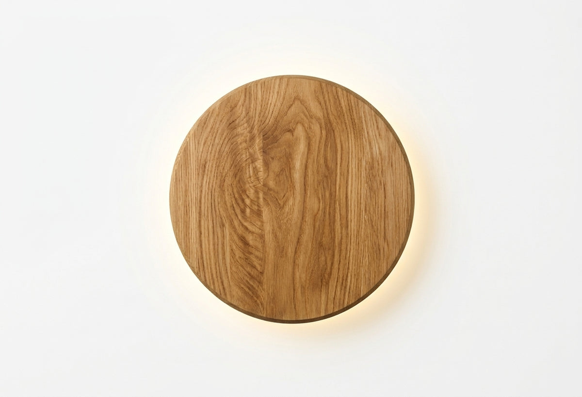 Applique Murale Ronde en Bois