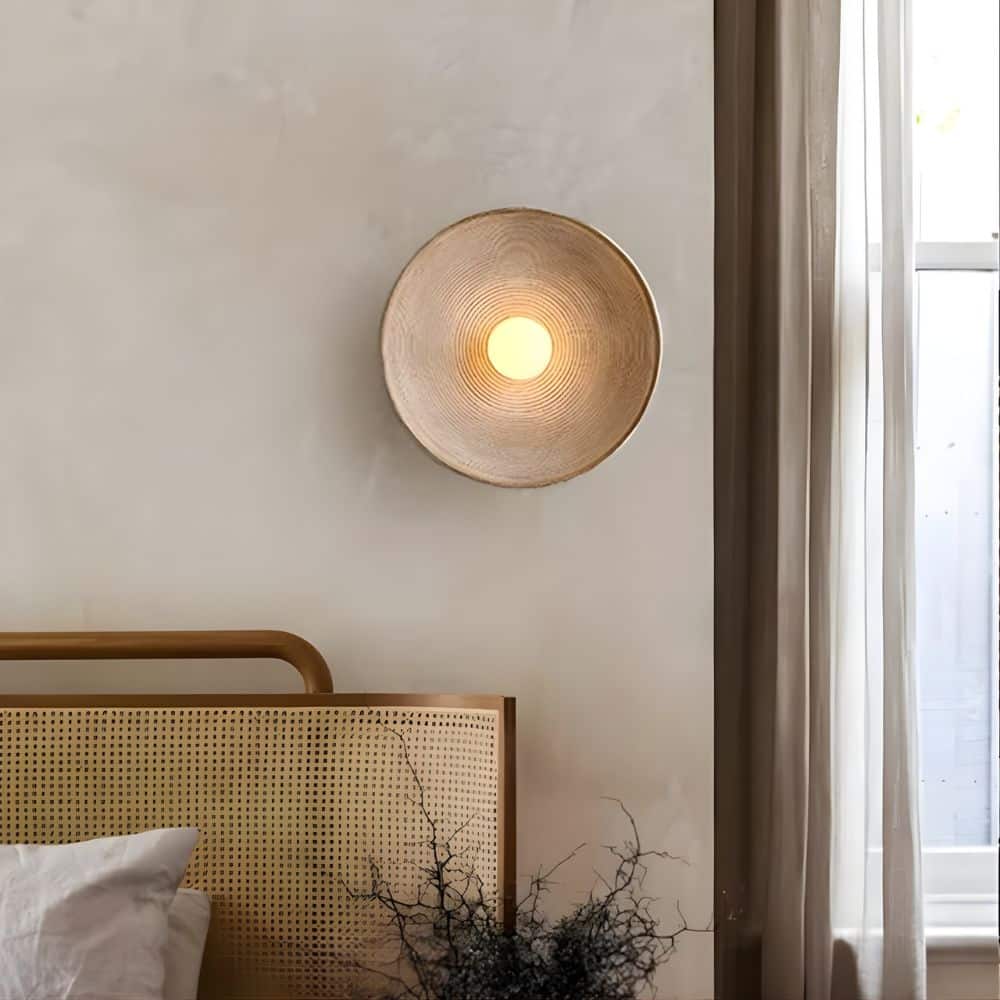 Applique Murale Ronde Style Japandi