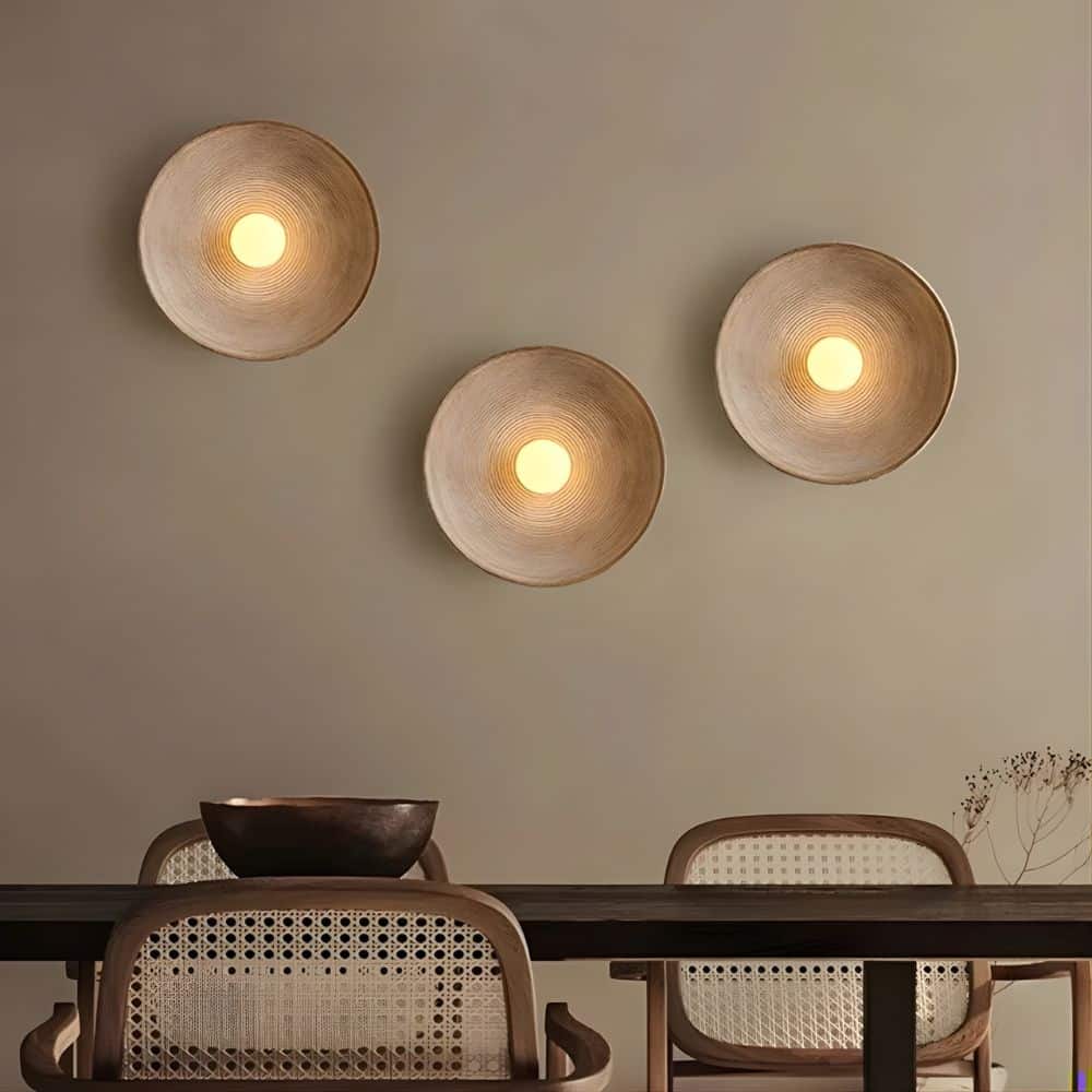 Applique Murale Ronde Style Japandi