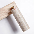 Applique Murale Cylindrique en Travertin