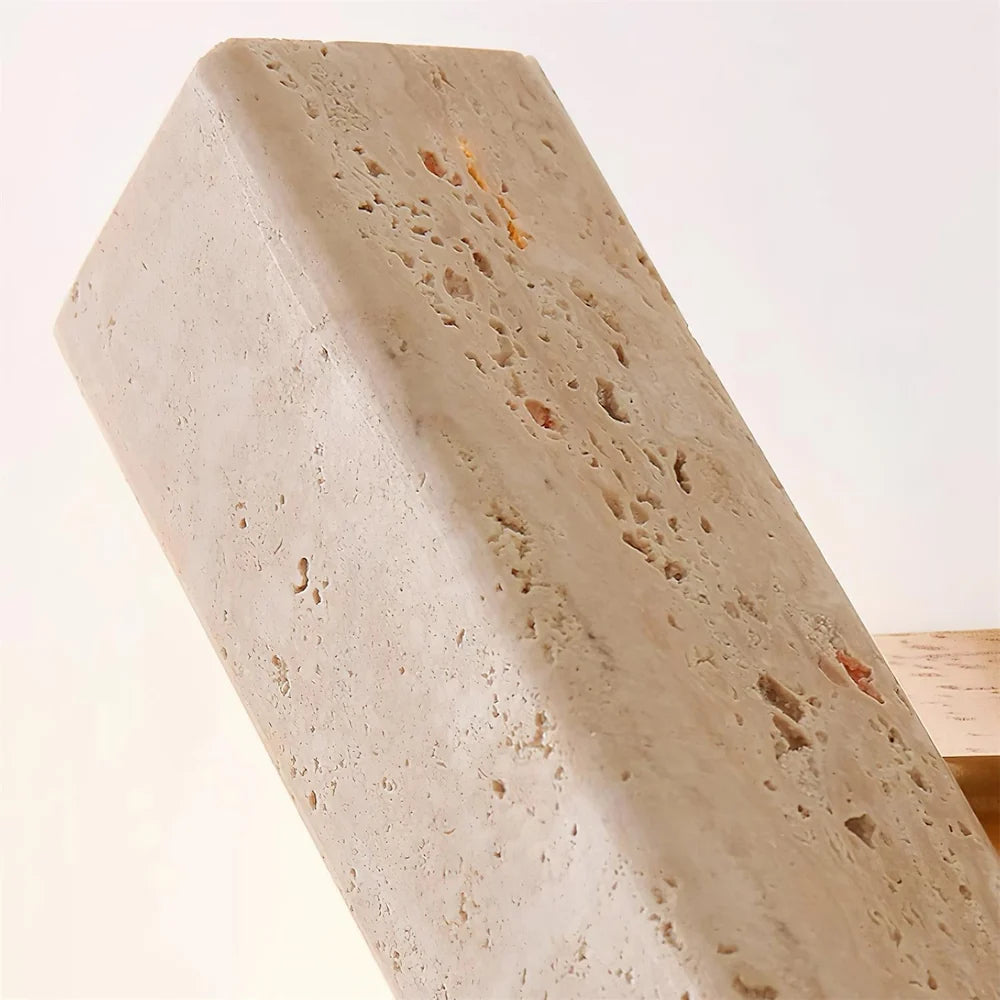 Applique Rotative Minimaliste Bois Travertin