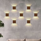 Applique Murale Carrée Imitation Bois Style Scandinave