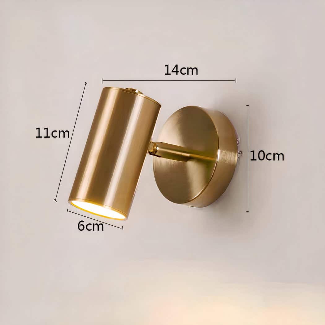 Applique Murale Lisse Rotative en Métal