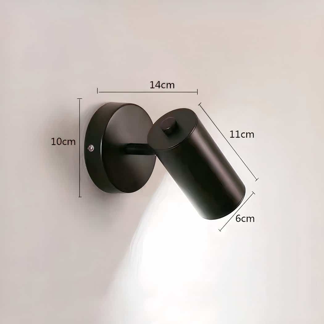 Applique Murale Lisse Rotative en Métal
