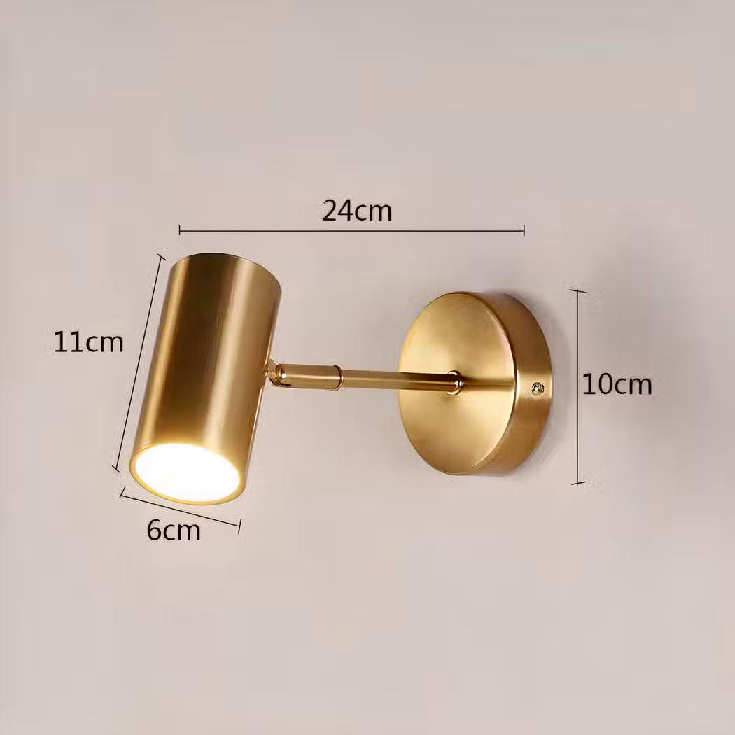 Applique Murale Lisse Rotative en Métal