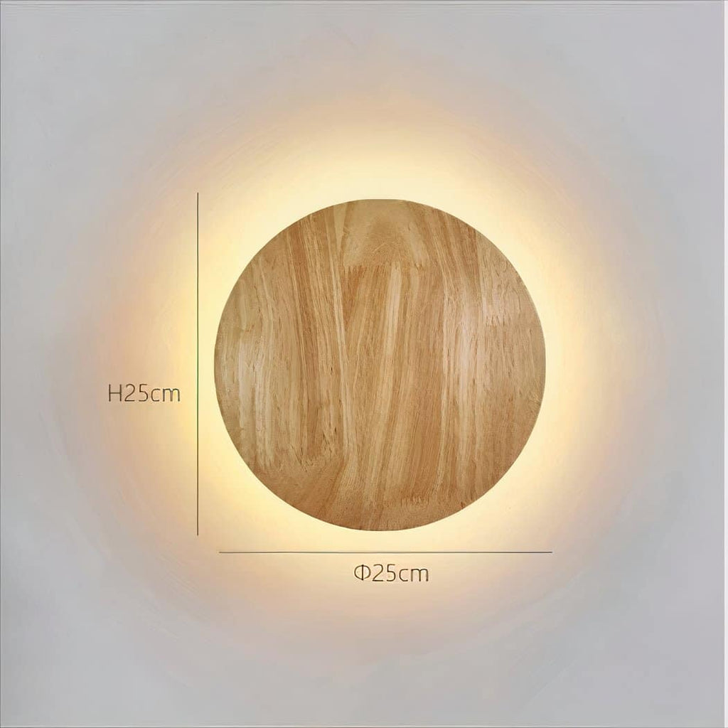 Applique Murale Ronde en Bois