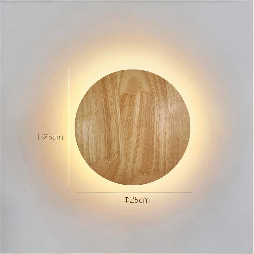 Applique Murale Ronde en Bois