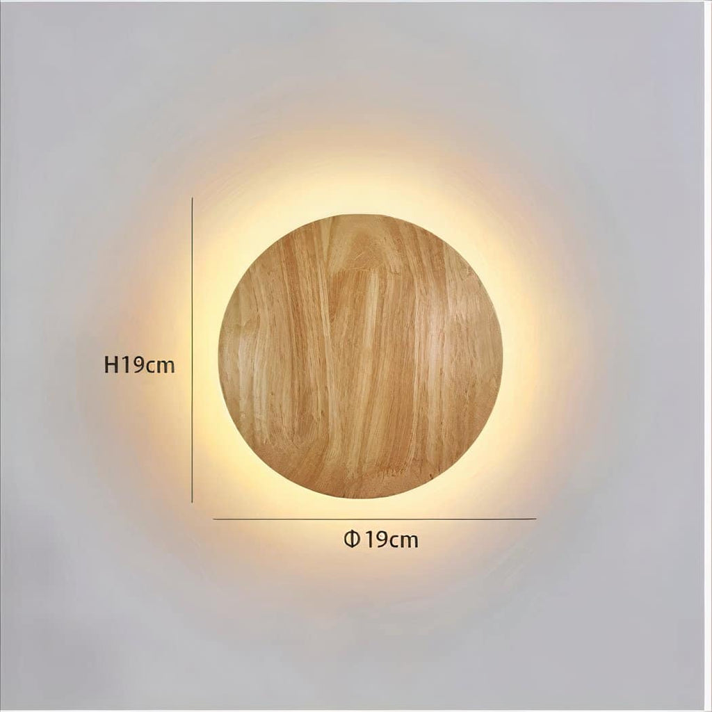 Applique Murale Ronde en Bois
