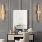 Applique Murale Design Tubes Noir/Or Eleganz Wohnen