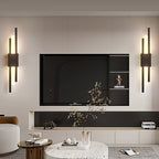 Applique Murale Design Tubes Noir/Or Eleganz Wohnen