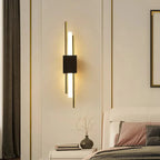 Applique Murale Design Tubes Noir/Or Eleganz Wohnen
