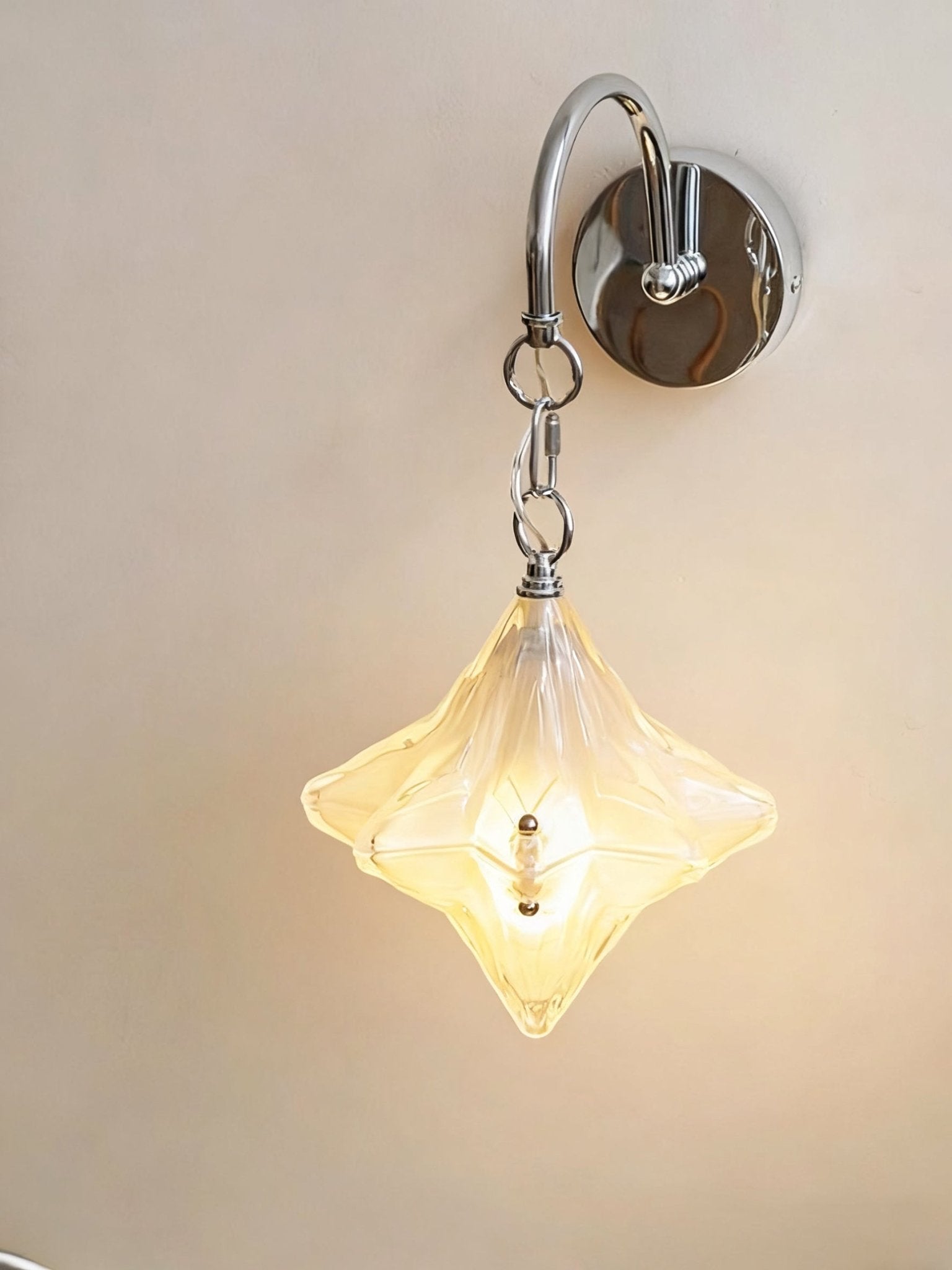 Applique Moderne Verre Chromé