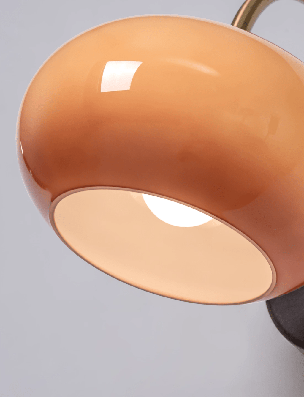 Applique Élégante Verre Ambre Bois Doré