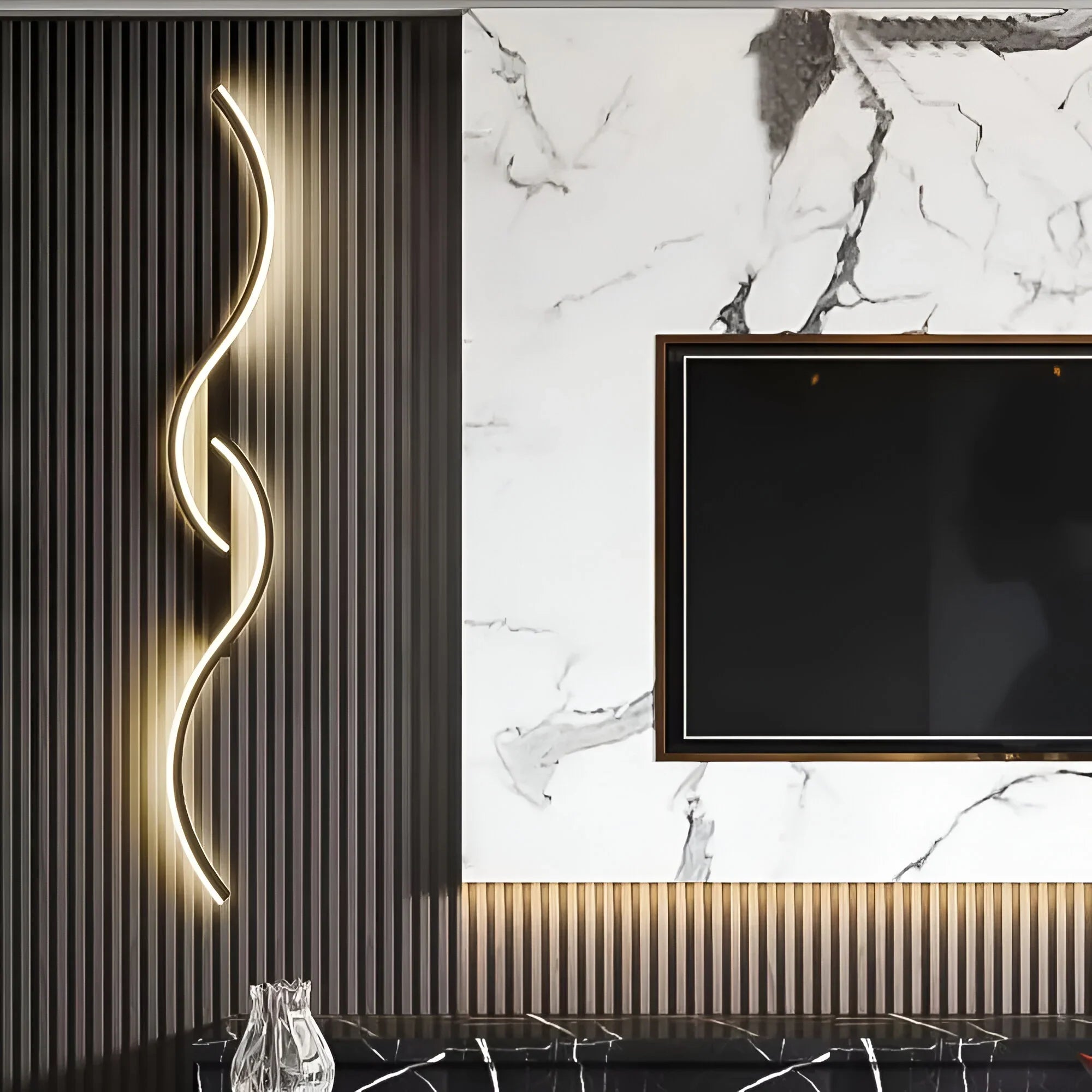 Applique Murale LED Design Ondulé Fluide Eleganz Wohnen