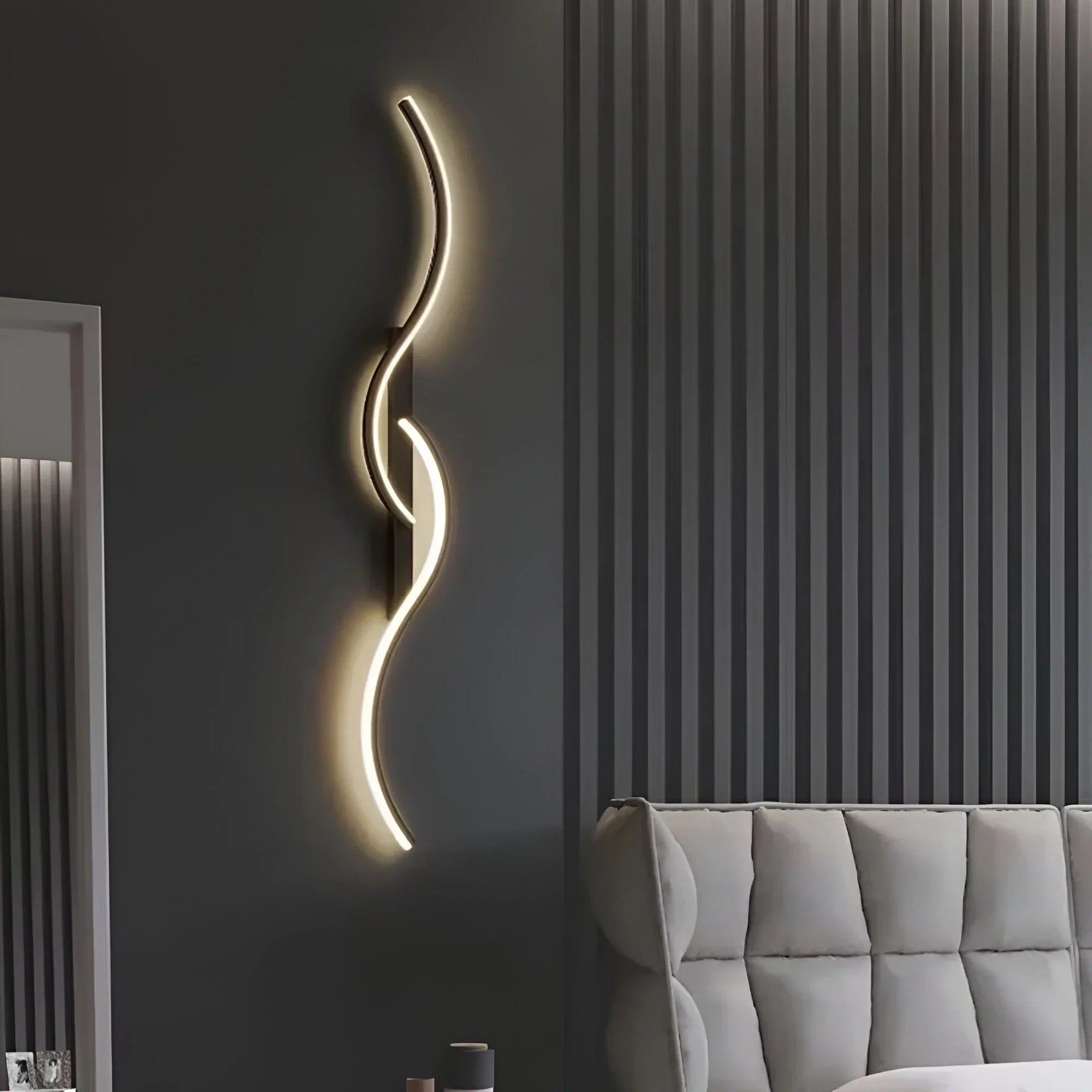 Applique Murale LED Design Ondulé Fluide